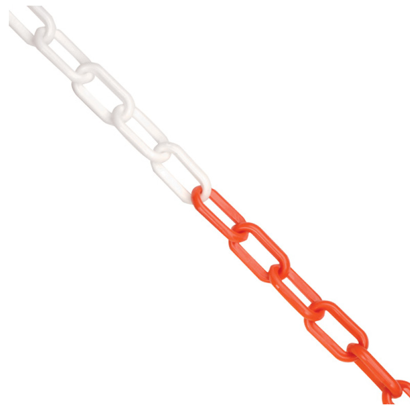 Red/White SiteForce® Plastic Hazard Warning Barrier Chain - 6mm 25m